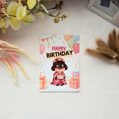 永 | Floral Pup Birthday Card